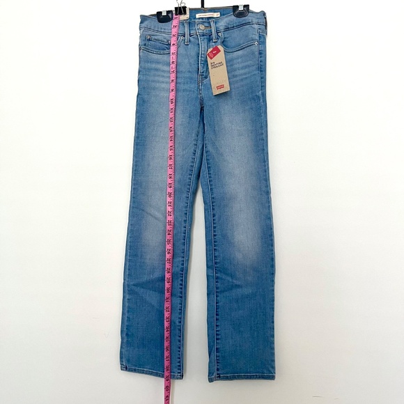 Levi’s 314 shaping straight jeans medium wash denim size 27 - Picture 3 of 9